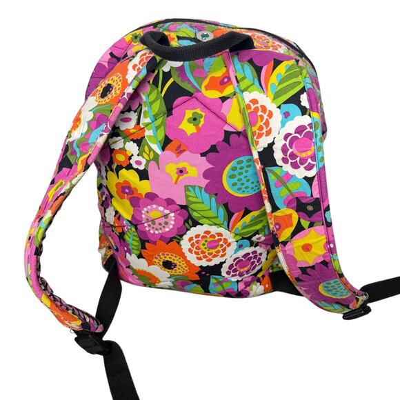 Vera Bradley Va Va Bloom Double Zip Backpack Large Daily Work Campus Book Bag - Picture 3 of 6
